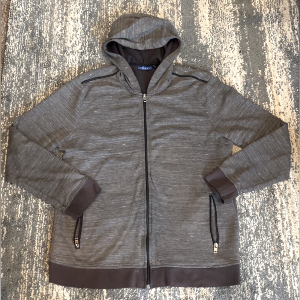 Lightweight Gray Zip-Up Hoodie